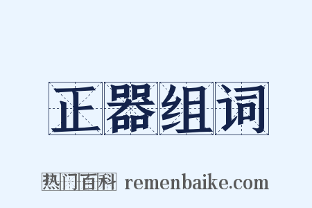 正器组词是什么意思的图片